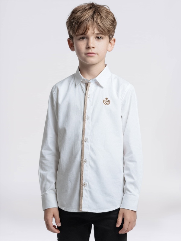 CAMISA SMKIDS BEGE CNTRST